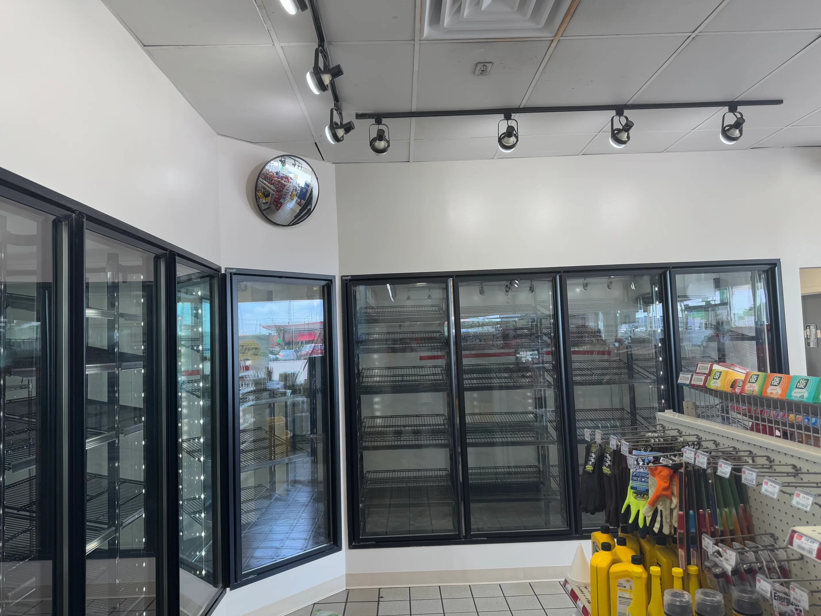 Refrigeration and beverage equipment installed at a convenience site