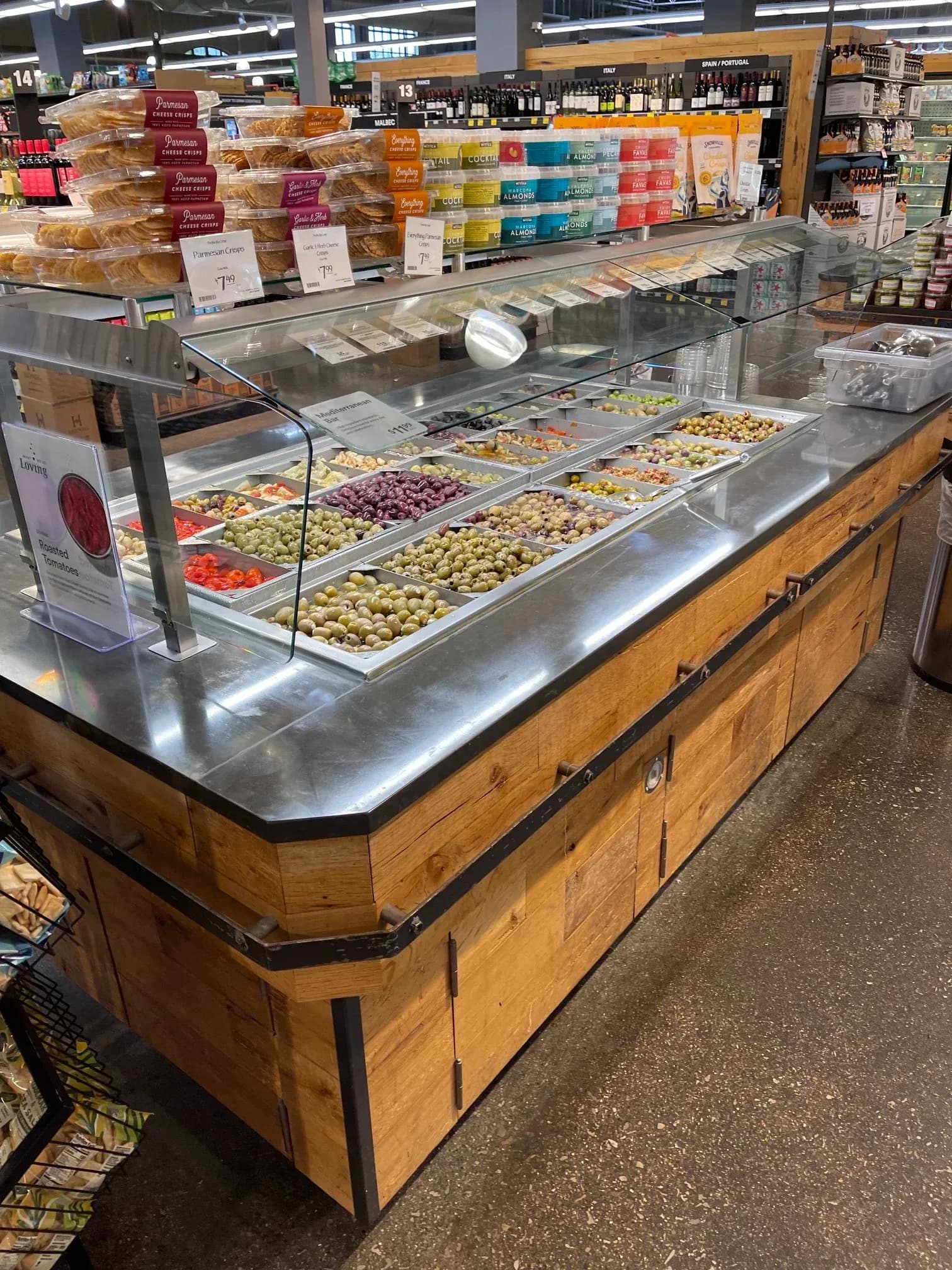 Refrigerated grocery display cases serviced at a regional grocer